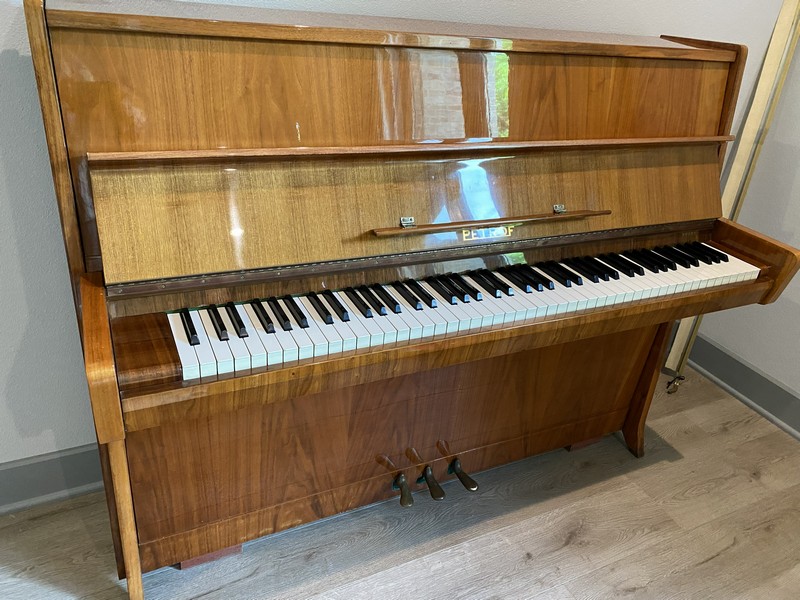 Petroff upright piano, c. 1960s–70s