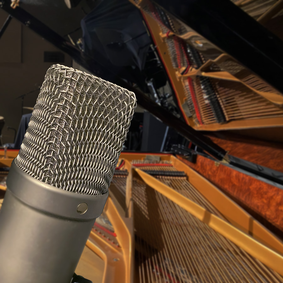 Piano recording session
