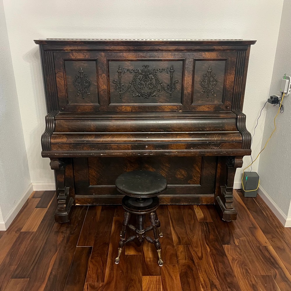 Antique upright piano restoration